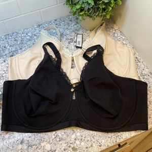 Curvy Couture bundle of 2 Cotton Luxe underwire bras size 44G or 44DDDD